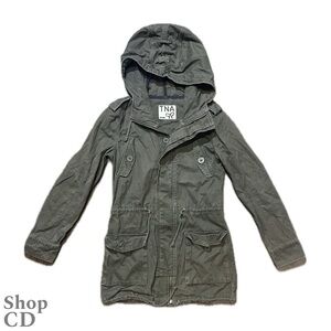 TNA Aritzia Cinched Waist Talula Army Green Trooper jacket Jacket